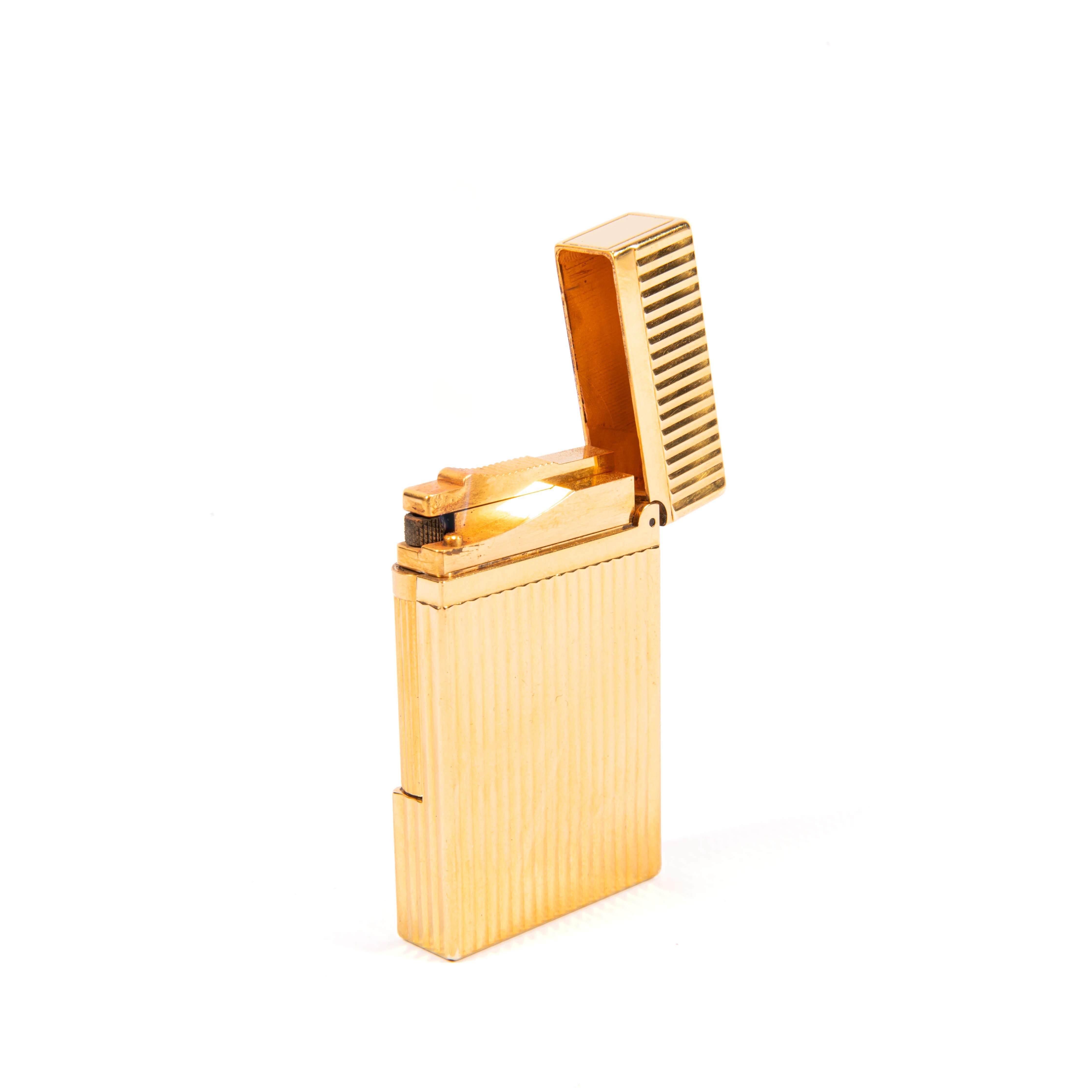 Vintage Vergoldet S.T. DUPONT Ligne 2 Montparnasse-Leuchte, 1990er Jahre im Angebot 3