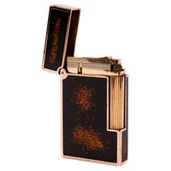 Vintage Gold Plated S.T. DUPONT Ligne 2 Regular Lighter Gold Dust 1990s