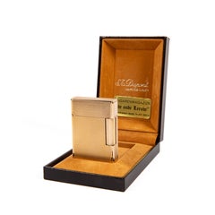 S.T. vintage chapado en oro Encendedor pequeño DUPONT Ligne 2 en caja Años 90