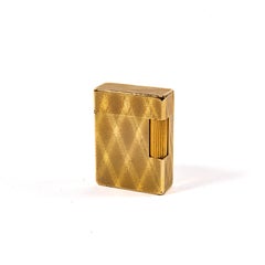Vintage Gold Plated S.T. DUPONT x HERMÈS Ligne 1 BS Small Lighter 1960s