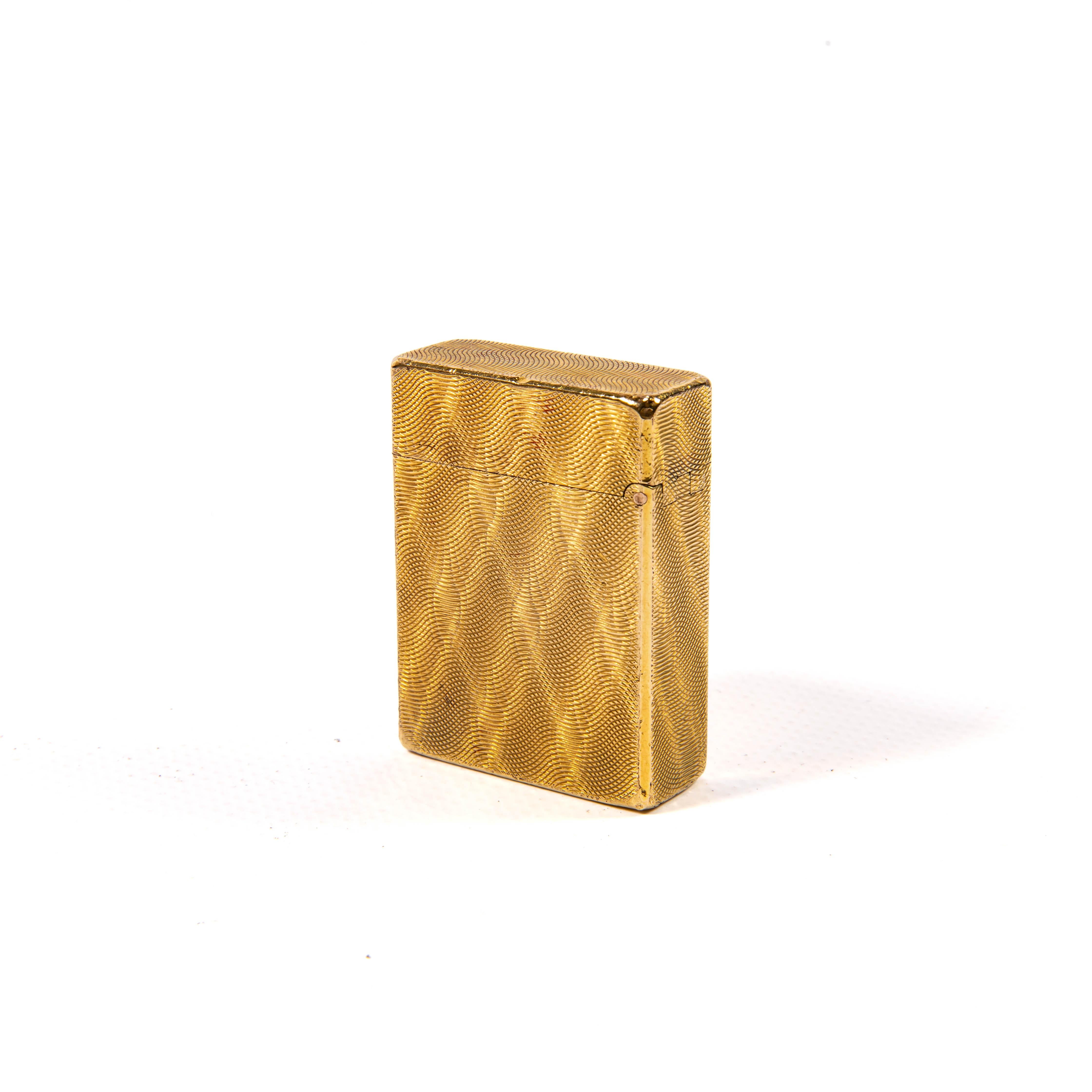 Women's or Men's Vintage Gold Plated S.T. DUPONT x HERMÈS Ligne 1 BS Small Lighter 1960s For Sale