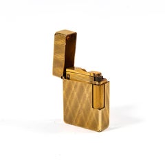 Vintage Gold Plated S.T. DUPONT x HERMÈS Ligne 1 BS Small Lighter 1960s