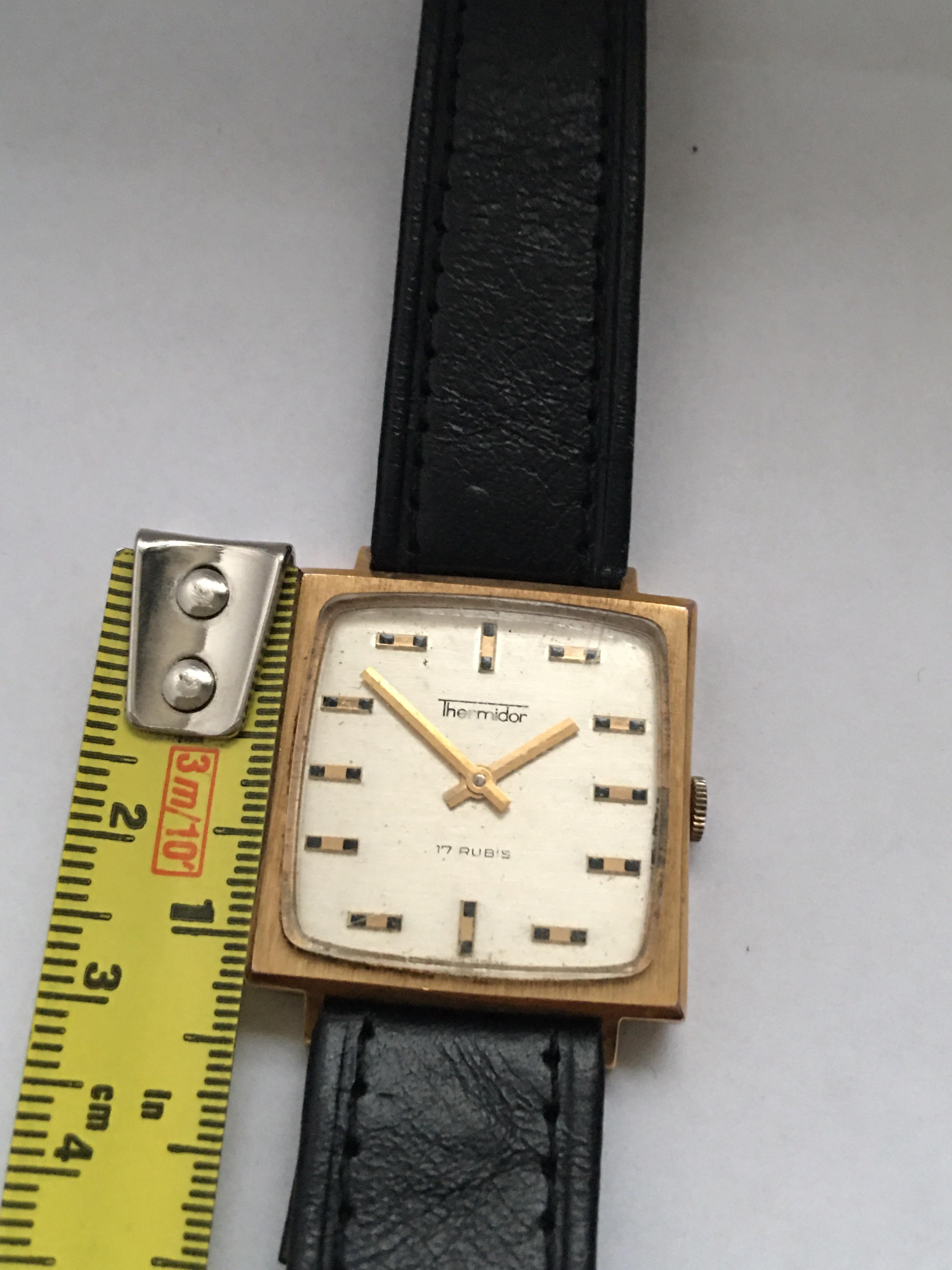 Women's or Men's Vintage Gold-Plated and Steel Swiss Mechanical Watch