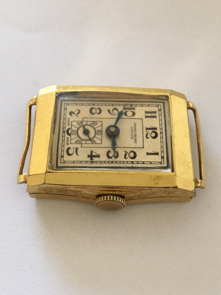 Vintage Gold-Plated Swiss Made Unisex Wristwatch at 1stDibs