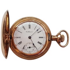 Antique Gold-Plated Waltham Pocket Watch, Year 1899, Model 1891, 7 Jewel, Size O