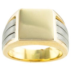 Vintage Gold Platinum Signet Ring