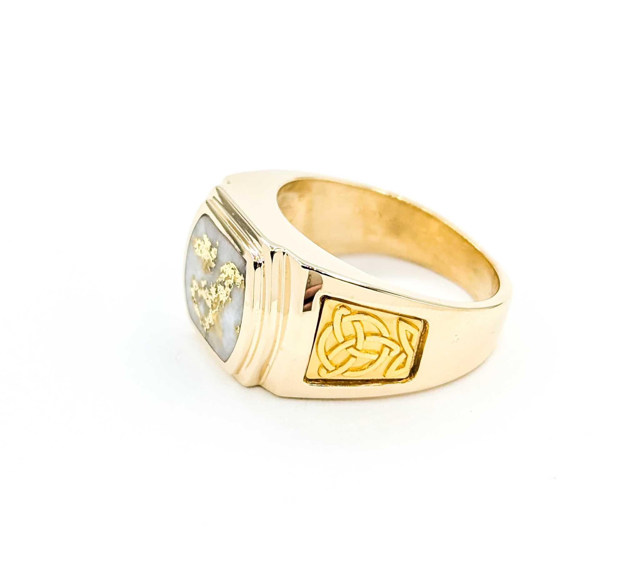Vintage Gold Quartz Ring in Yellow Gold 1