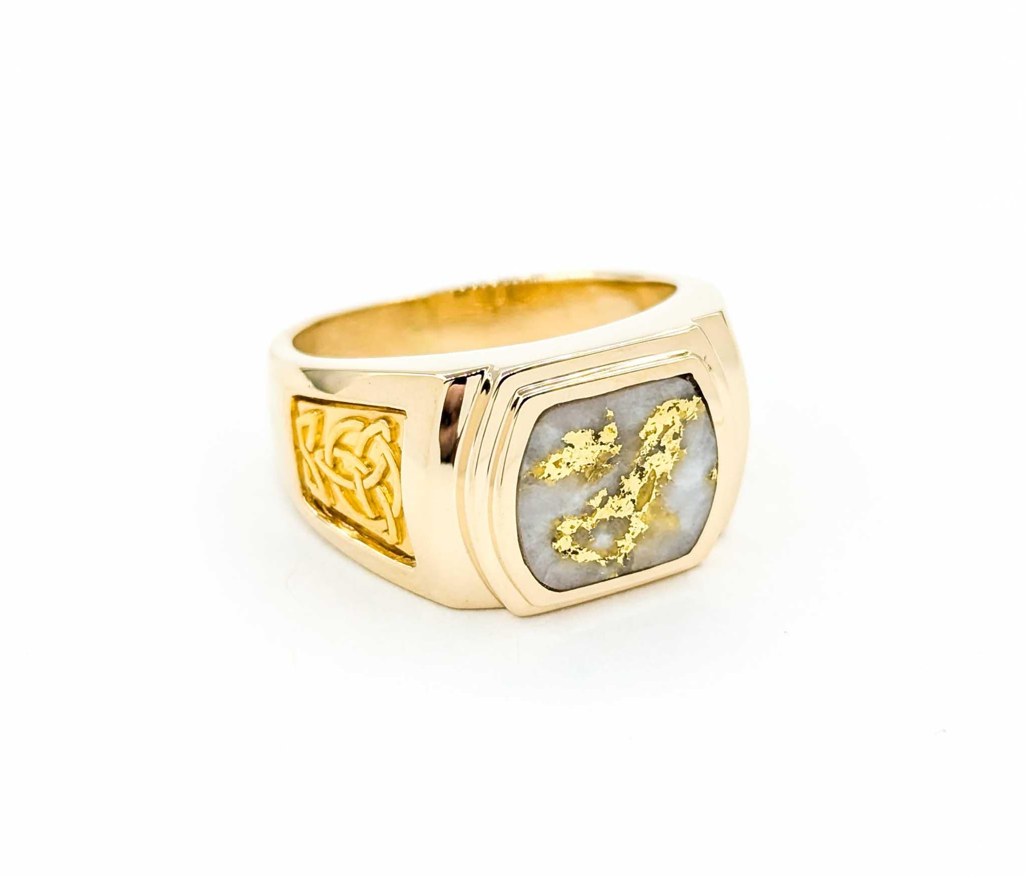 Vintage Gold Quartz Ring in Yellow Gold 2