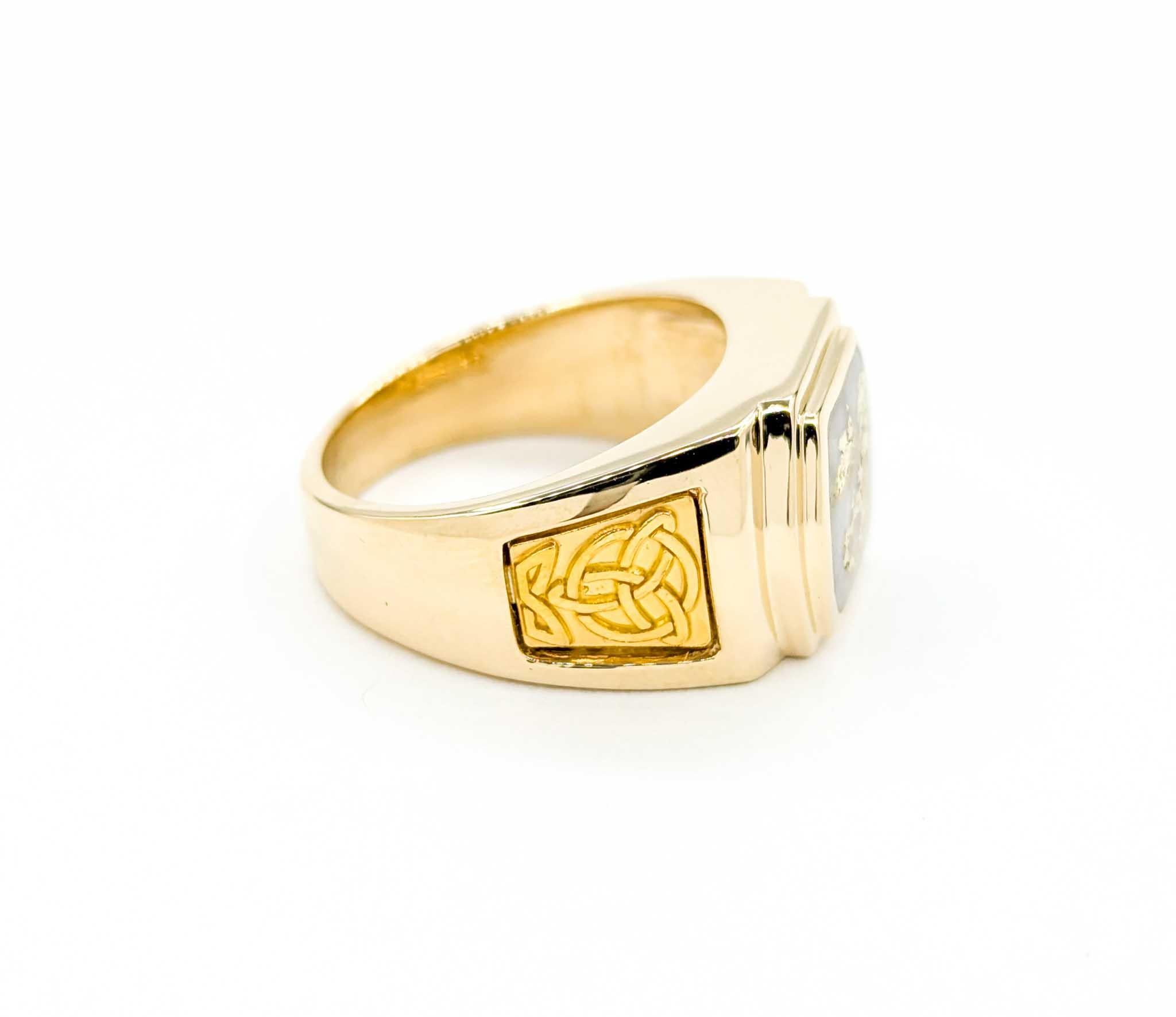 Vintage Gold Quartz Ring in Yellow Gold 3