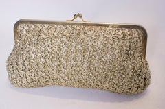 Vintage Gold Raffia Bag