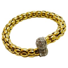 Vintage gold rhinestone dedigner runway bracelet 