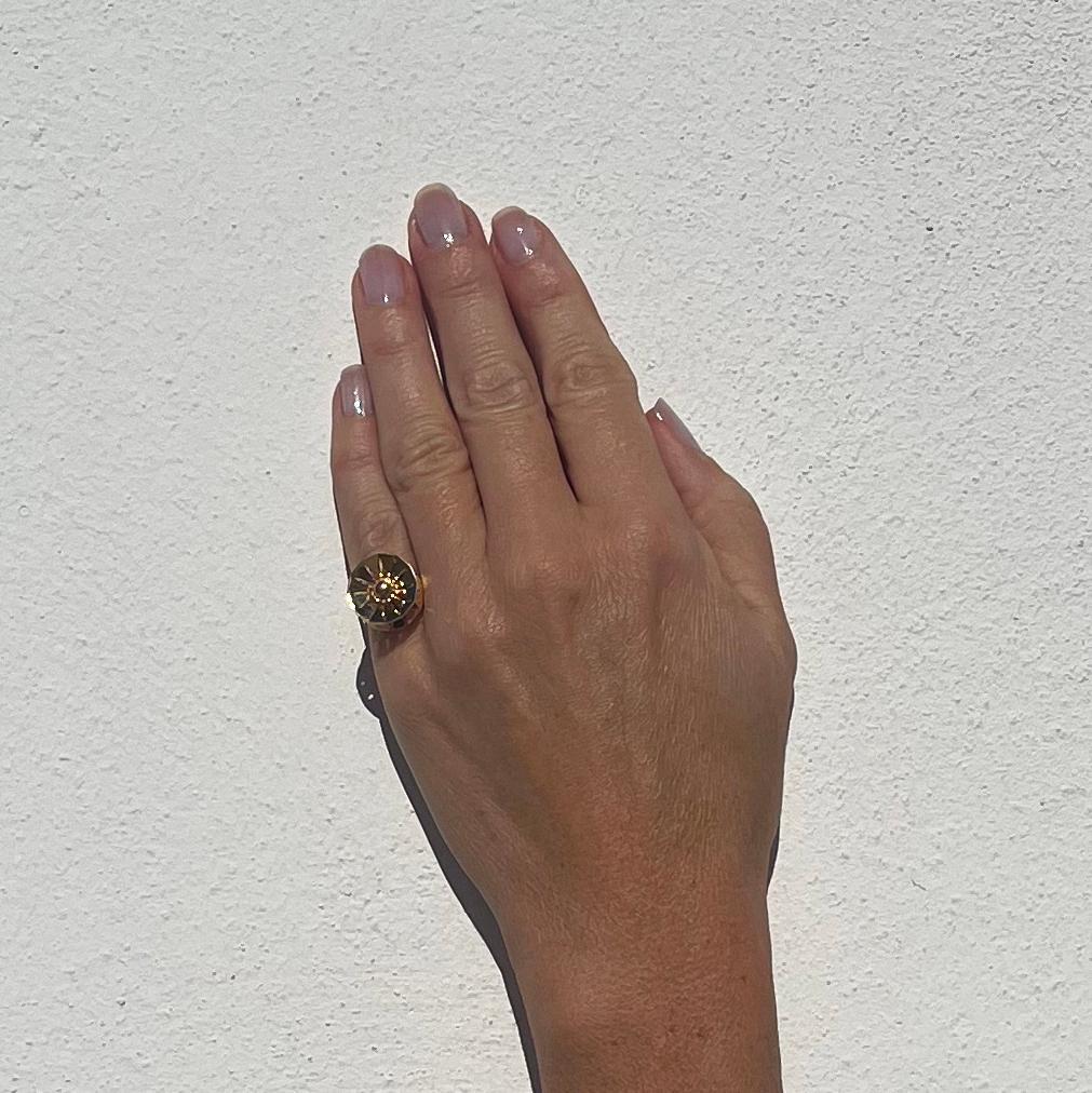 Vintage gold ring by Swedish Master Theresia Hvorslev 1971 For Sale 4