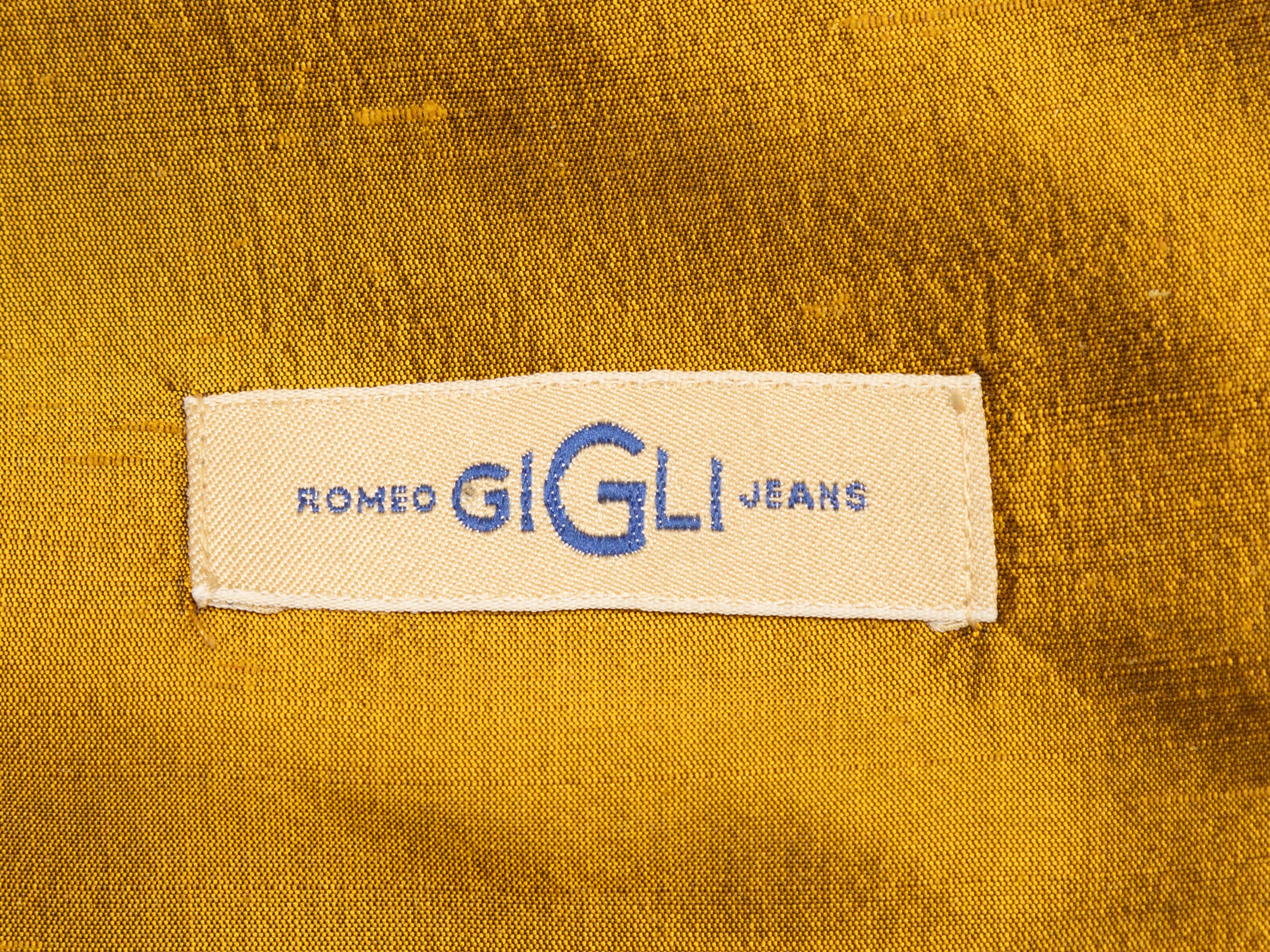 Vintage Gold Romeo Gigli Silk Button-Up Top 1