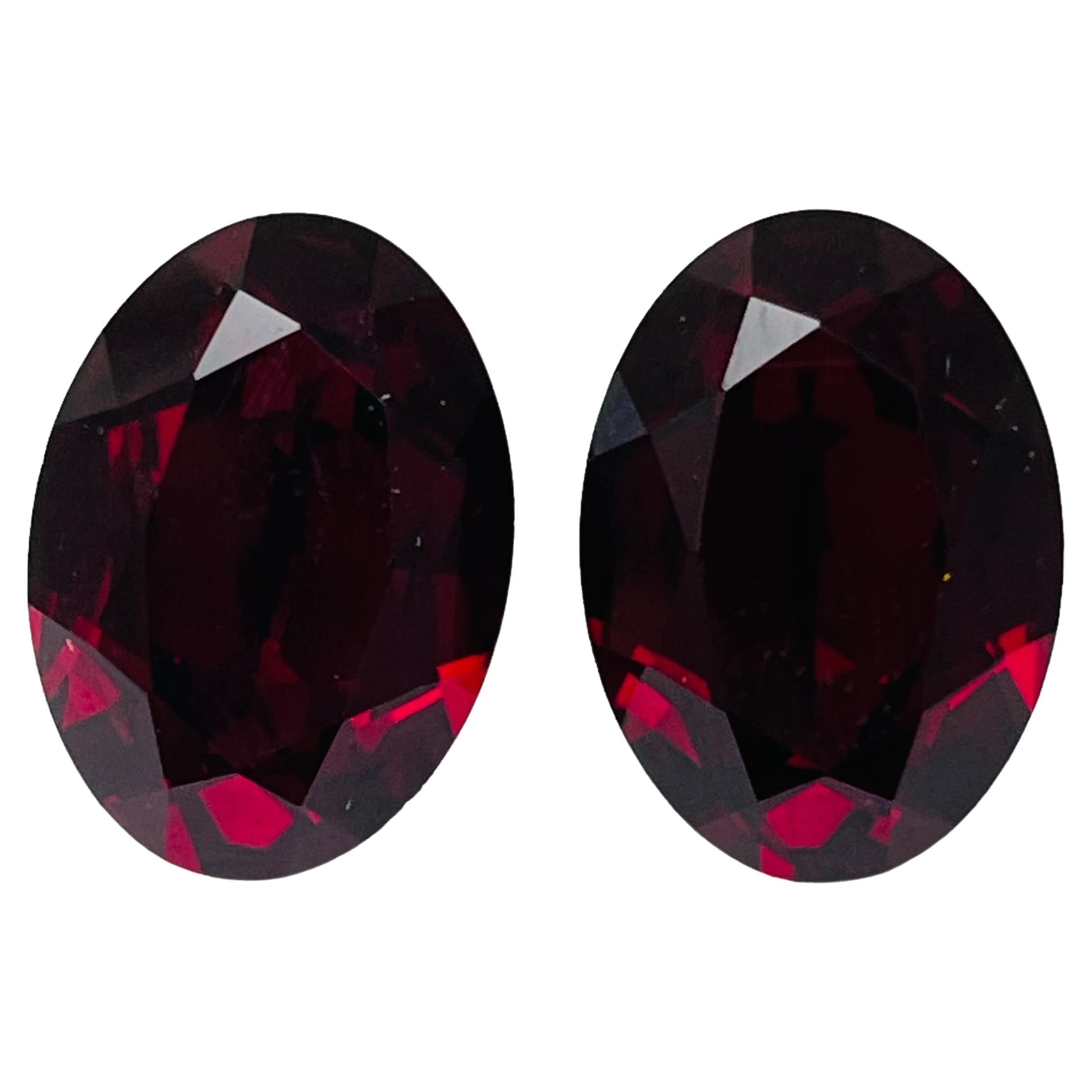 Vintage gold ruby glass designer clip on earrings For Sale