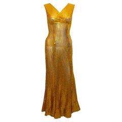 Vintage Gold Sequin Gown