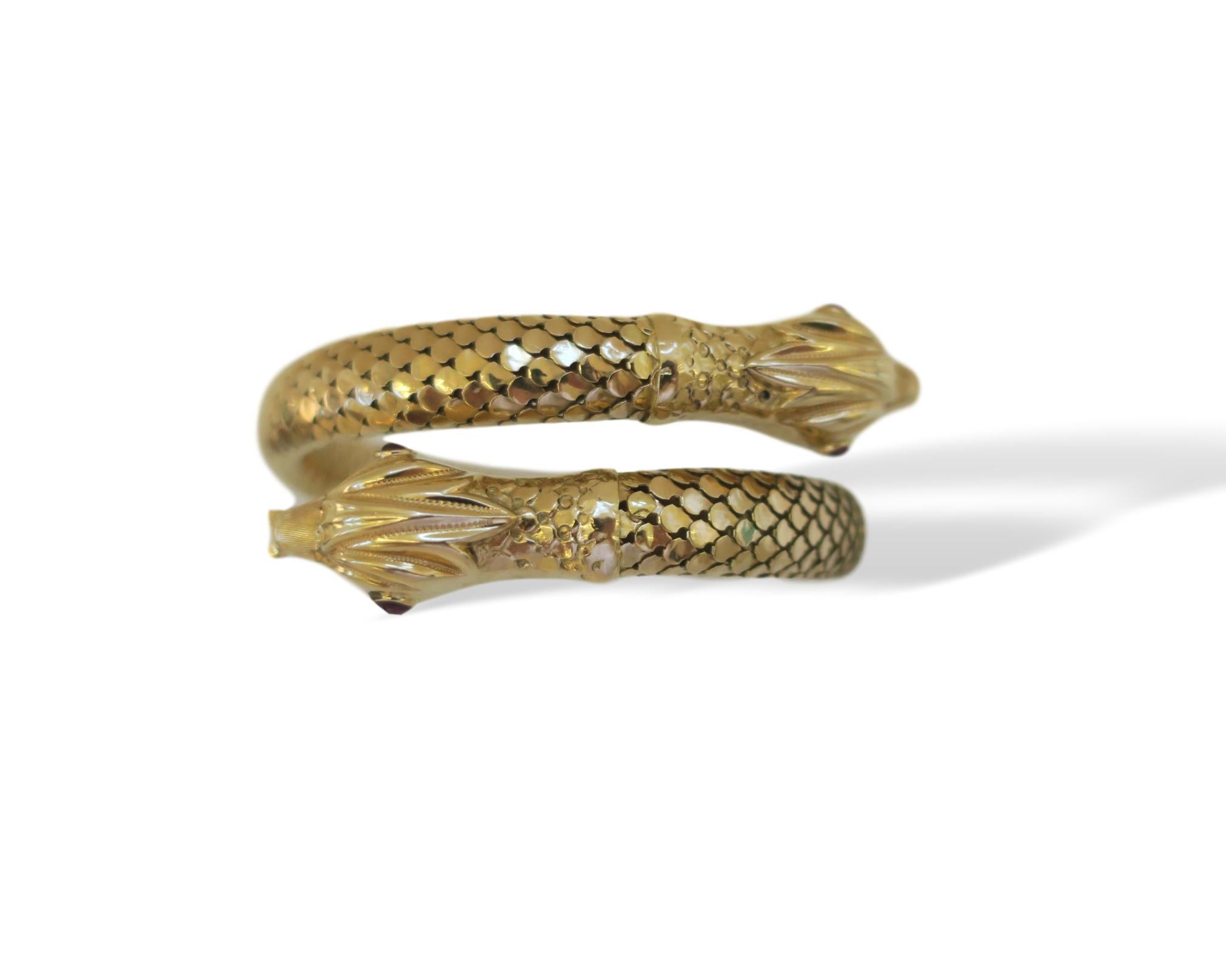 1960s vintage gold snake bracelet