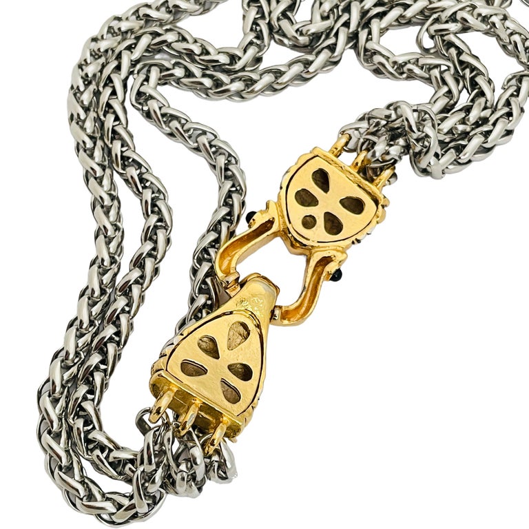 Silver chain with black pendant