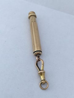 Vintage Gold Small Propelling Pencil Holder /Pendant