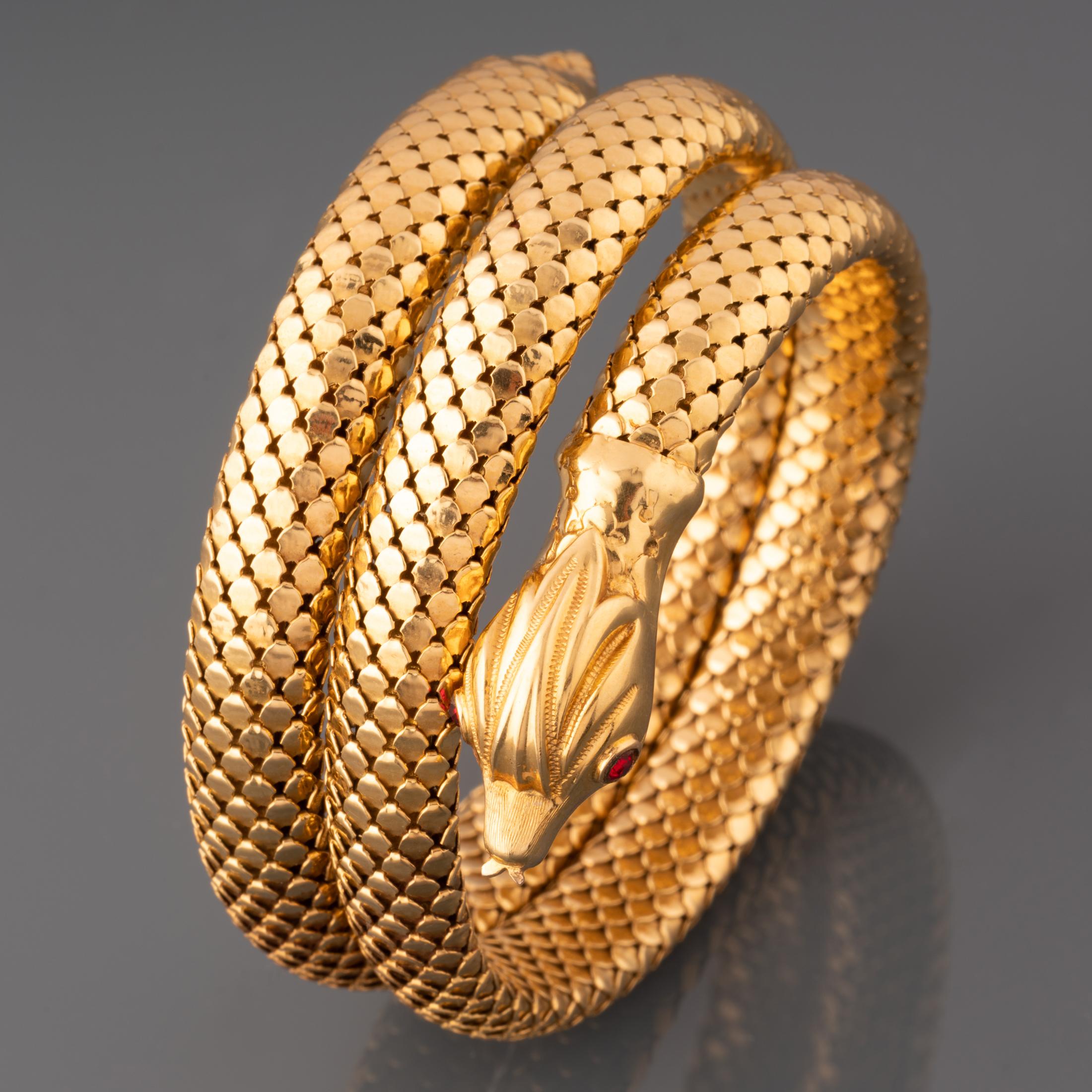 Vintage Gold Schlangenarmband im Angebot 4