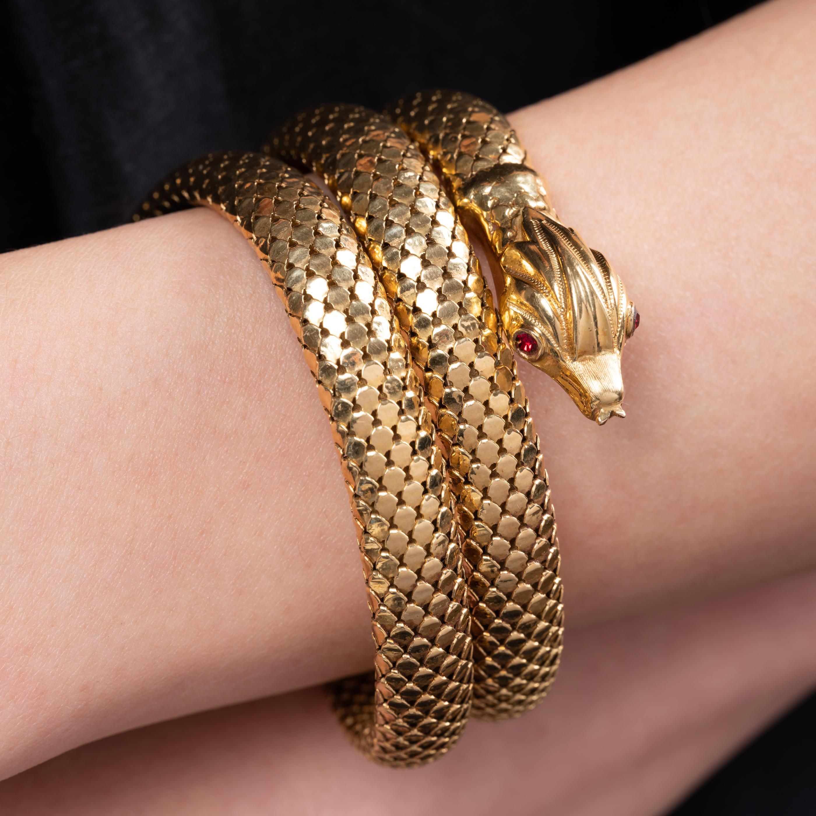 Vintage Gold Schlangenarmband im Angebot 5