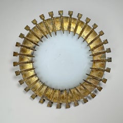 Vintage Gold Spanish Brutalist Nail Sunburst Light
