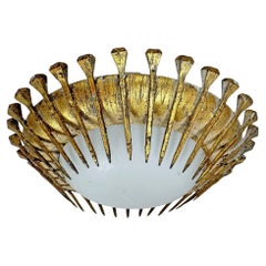 Vintage Gold Spanish Brutalist Nail Sunburst Light