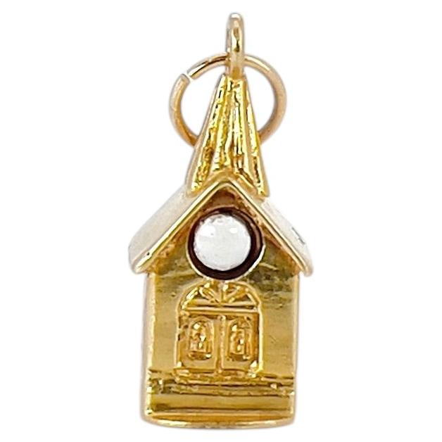 Vintage Gold Stanhope Viewer Chapel Charm, Lord’s Prayer, 14K For Sale