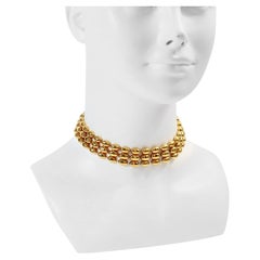 Oro Vintage  Girocollo a 3 fili collegati in tono, circa anni 
90