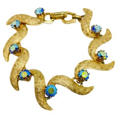 Bracciale vintage con strass in tonalità oro A Link