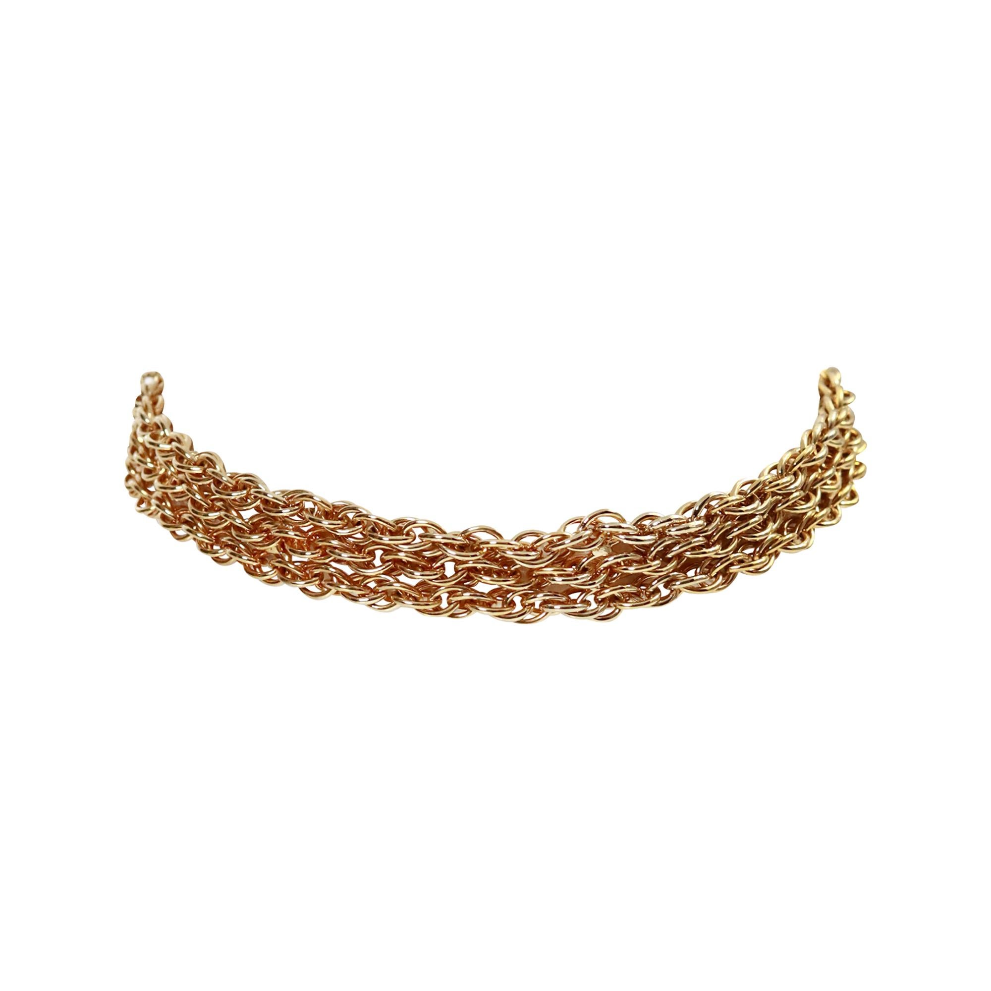Vintage  Gold Tone Choker Circa 1990s In Good Condition For Sale In New York, NY