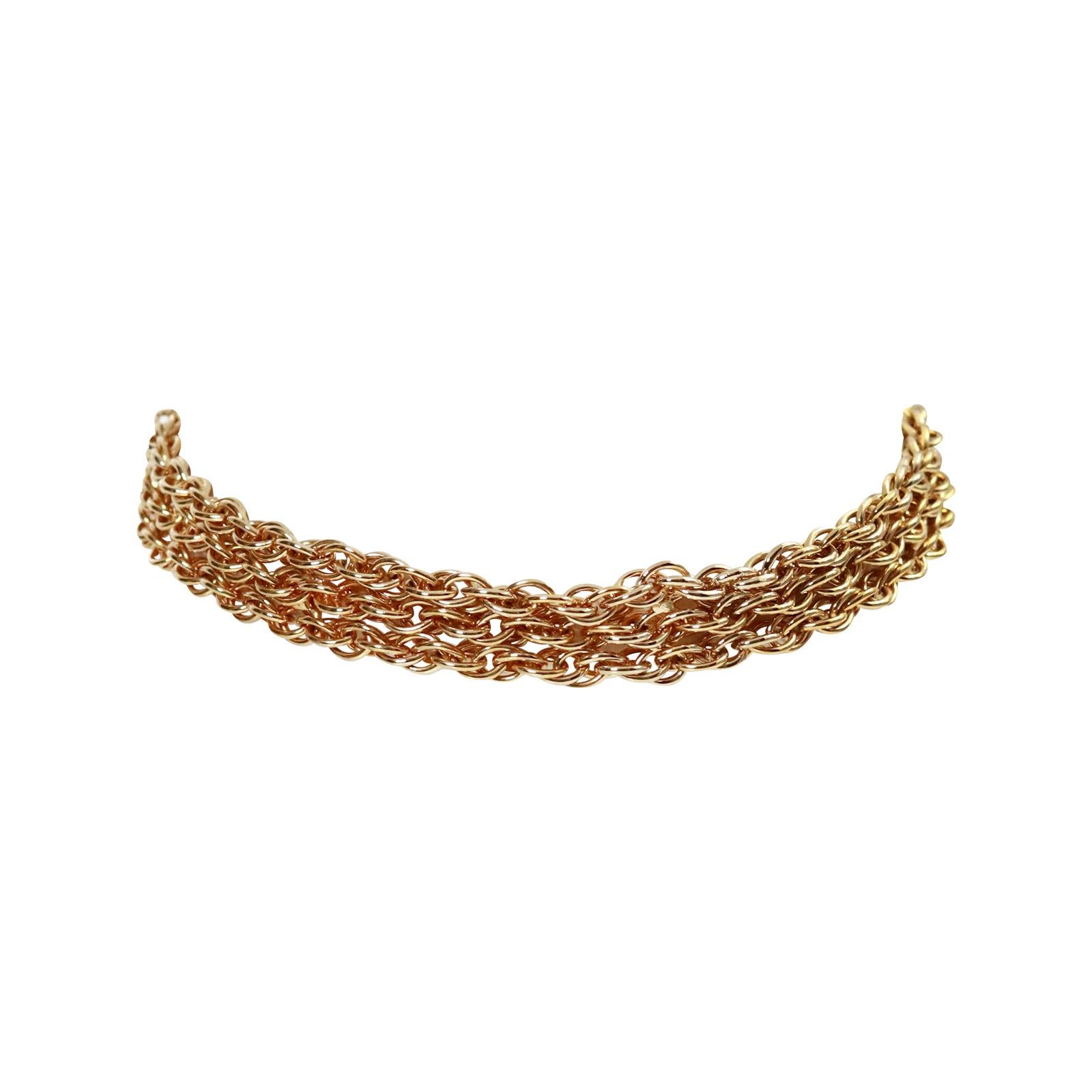 Vintage  Gold Tone Choker Circa 1990s For Sale 1