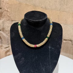 Vintage Gold-Tone Choker Necklace and Matching Bracelet Rau Klikit