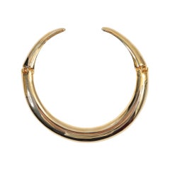 Vintage Gold Tone Choker Necklace Circa 1980s