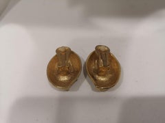 Vintage Gold Tone Clip-On Earrings, Women's Jewelry, Circa 1990