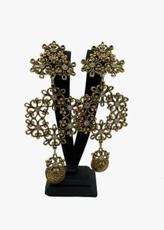 Vintage Gold Tone Clip-On Earrings Jose Barrera for Avon, 1990s