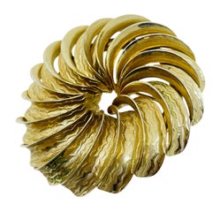 Vintage gold tone designer brooch