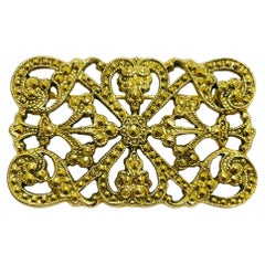 Vintage gold tone designer brooch