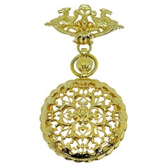 Vintage gold tone designer brooch