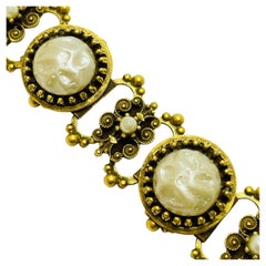  Vintage gold tone designer clip on earrings