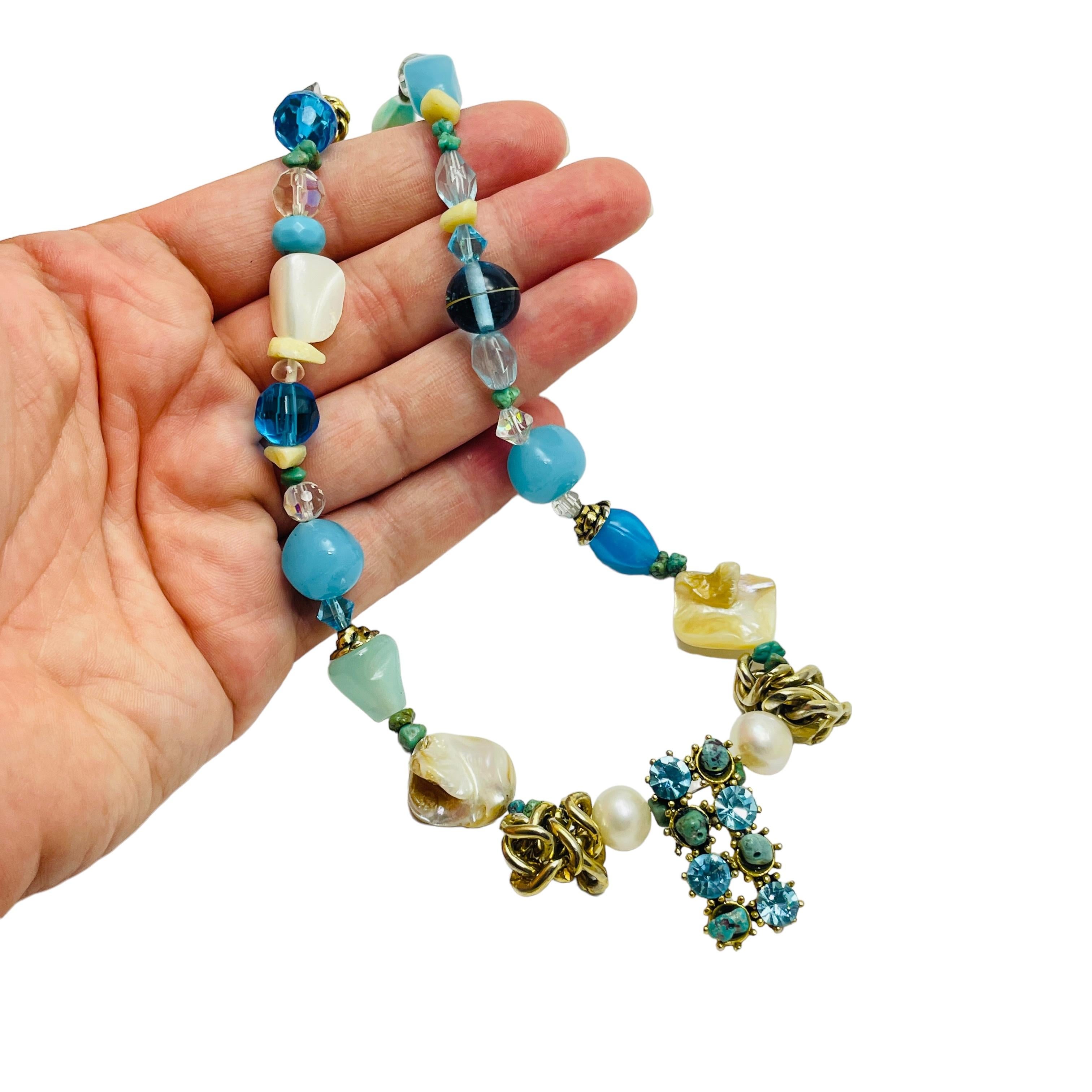 Women's Vintage gold tone designer necklace For Sale