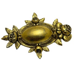 Broche fleur vintage en or