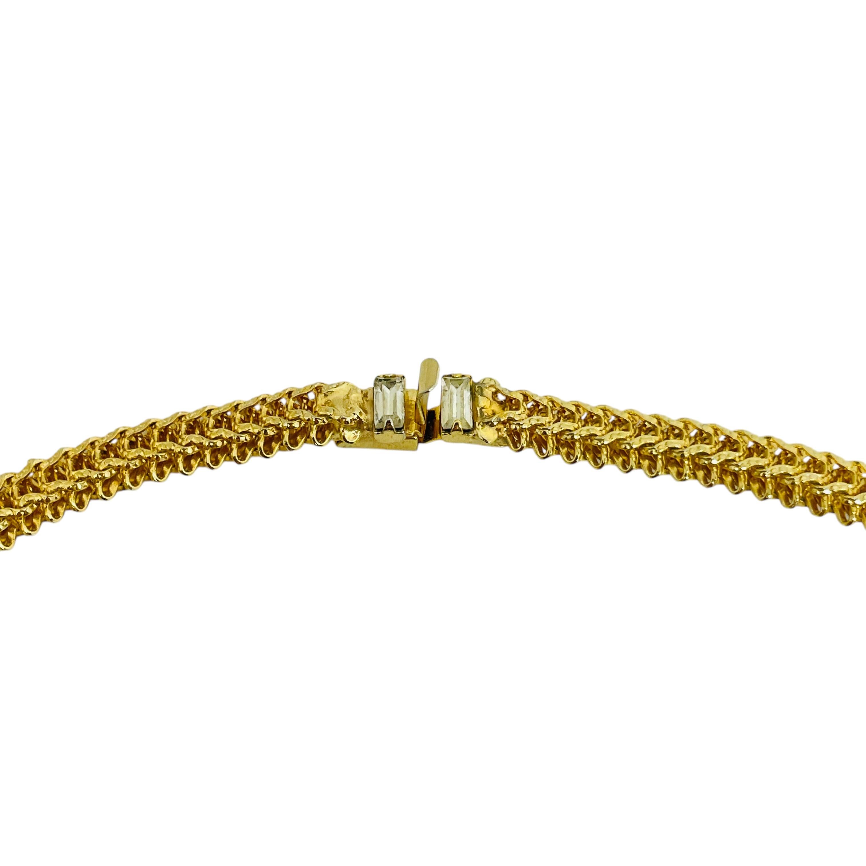 Collana vintage in vetro dorato con goccia a strappo In condizioni buone in vendita a Palos Hills, IL