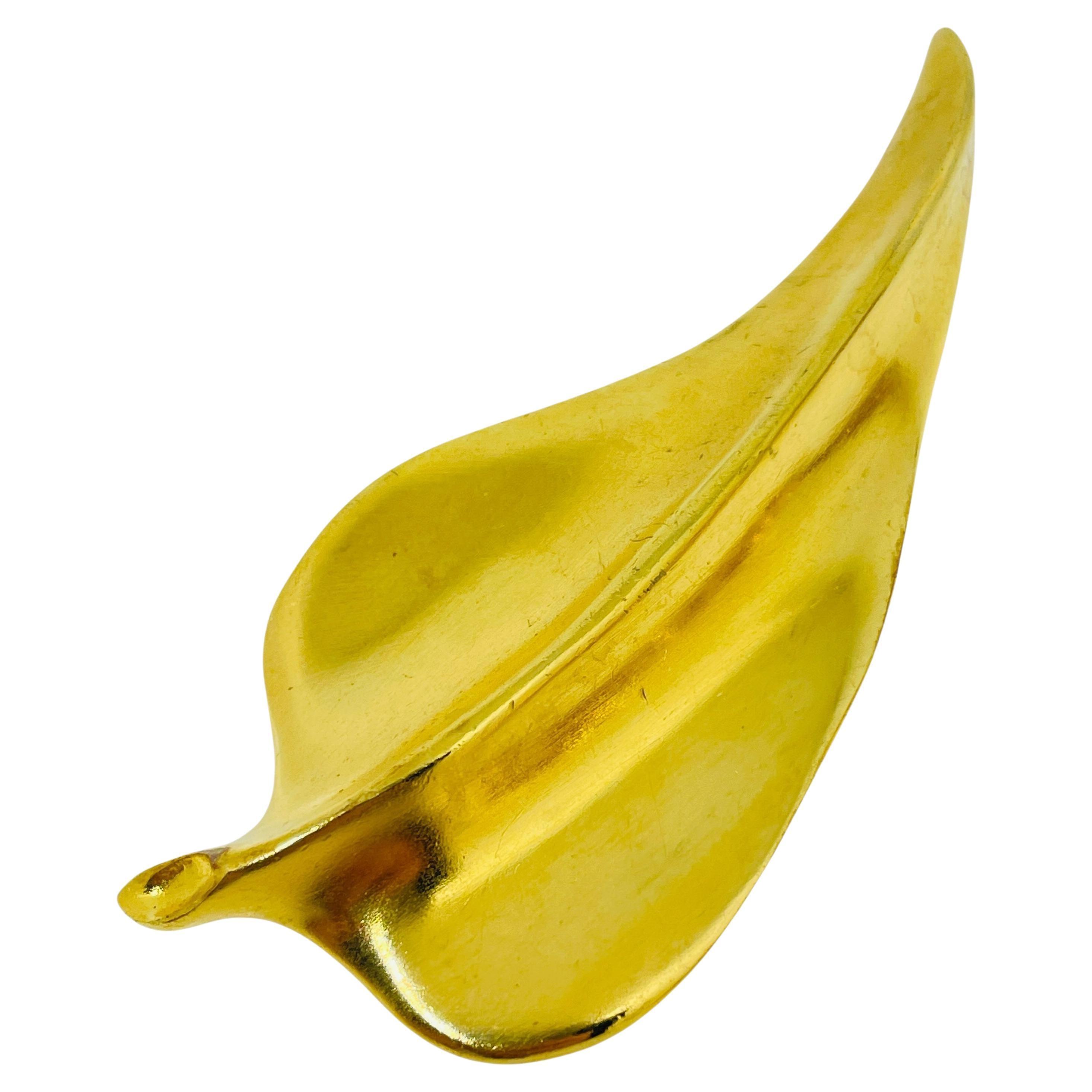 Vintage Blattgold Designer Brosche