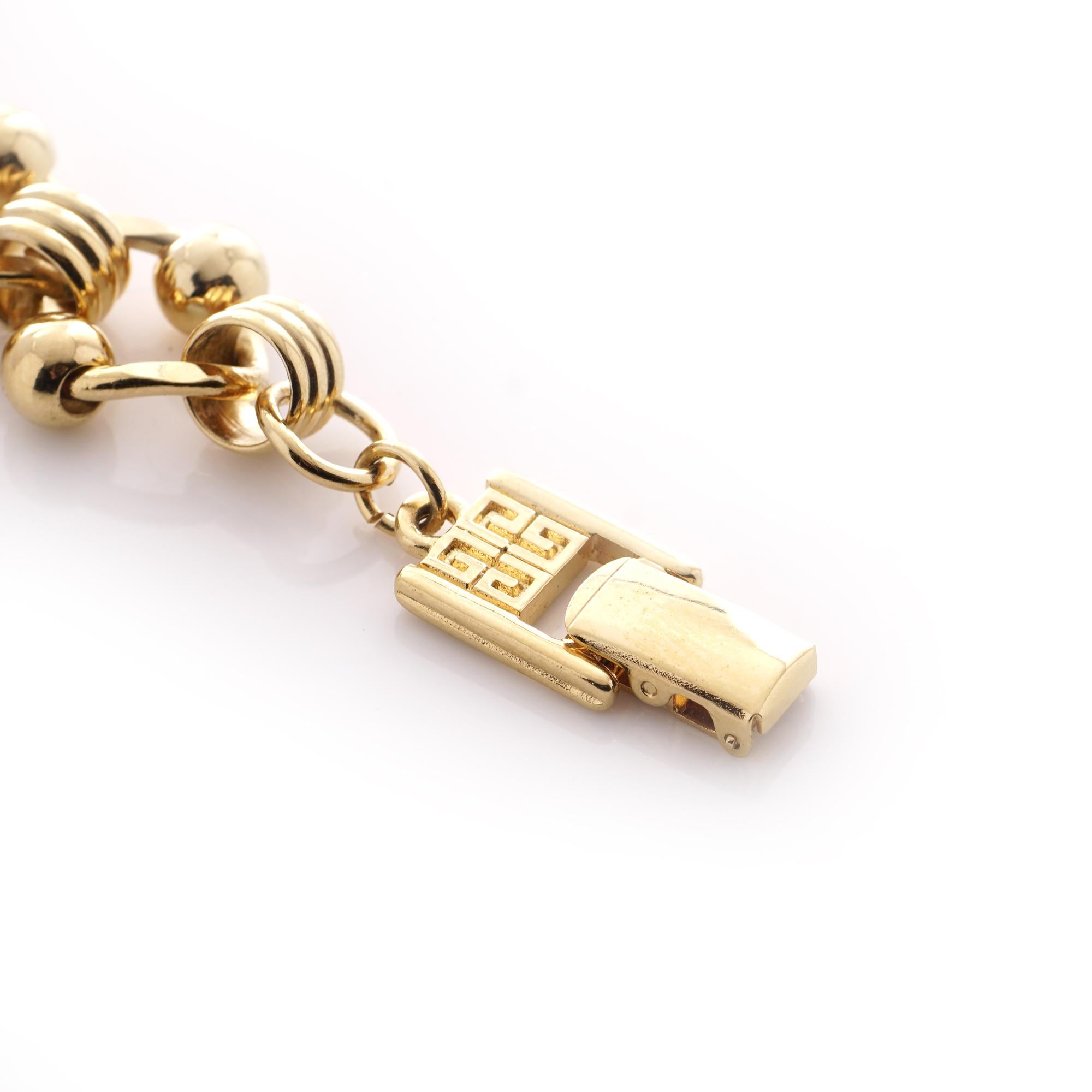Vintage Gold Tone Link-Armband im Angebot 1