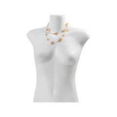 Vintage Gold Tone Link Necklace, Circa 1980s, 36-Inch Length