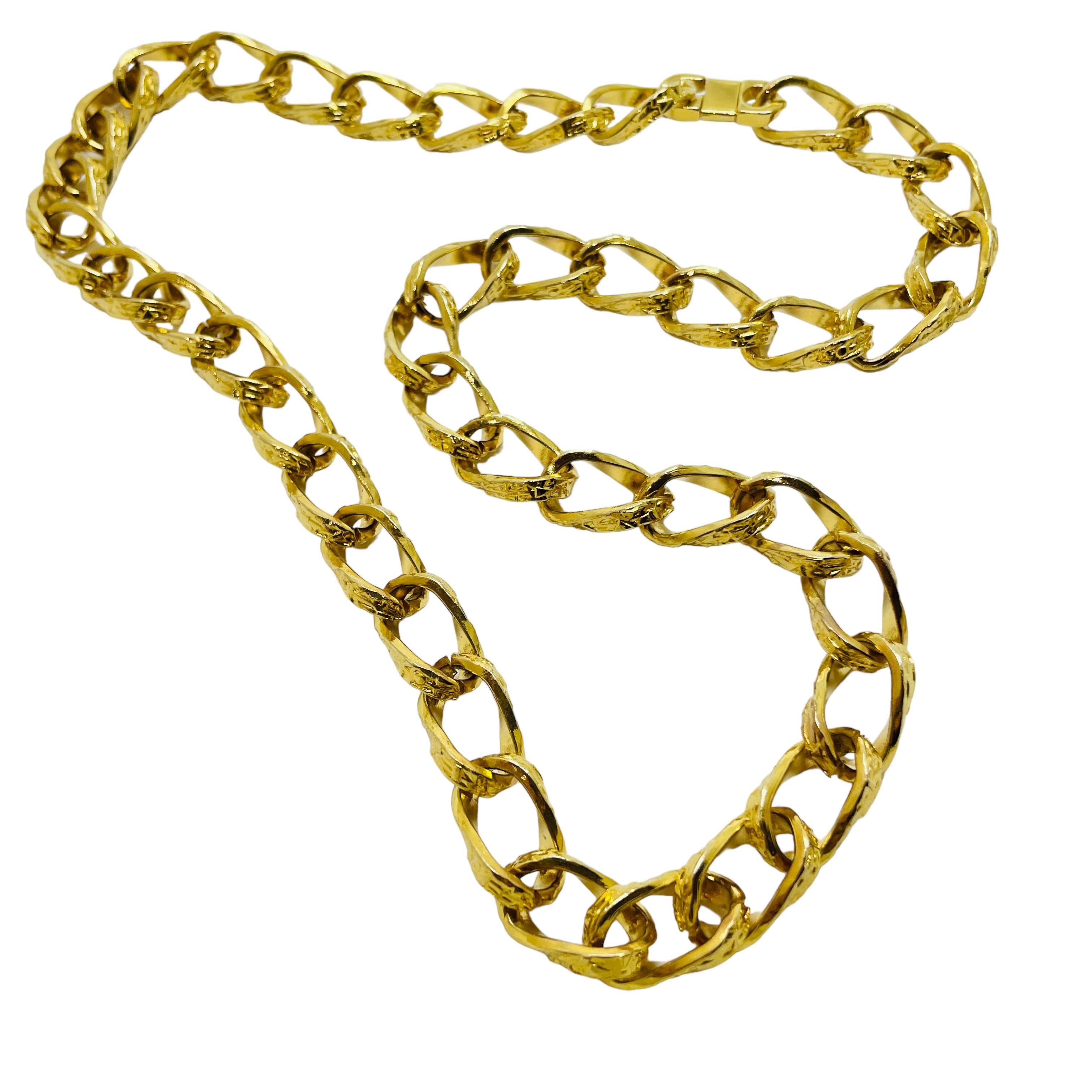 Collana a catena massiccia in tonalità oro Vintage in vendita 1