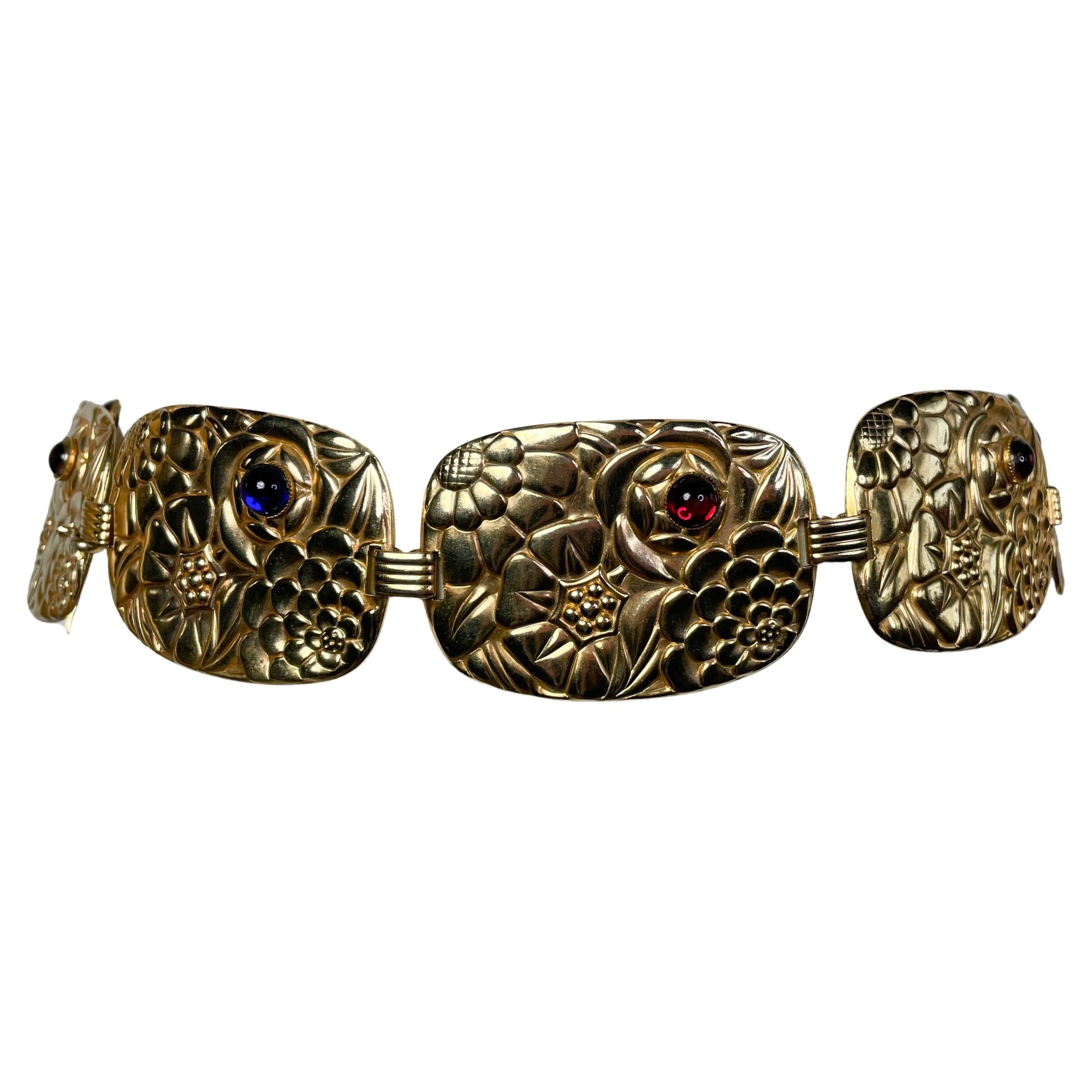Vintage gold-tone  metal belt For Sale
