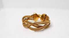Vintage Gold-Tone Multi Chain Woven Bracelet