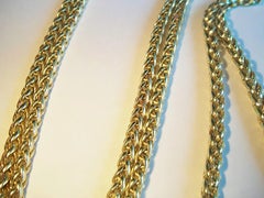 Vintage Gold Tone Opera Length Necklace - 47" Long - Unsigned - Circa 1980