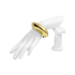 Vintage Gold Tone Oval Diamante Bracelet, 1980s